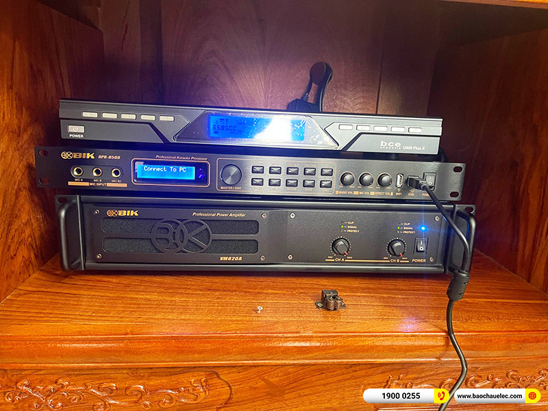 Lắp đặt dàn karaoke trị giá hơn 30 triệu cho chú Châm tại Hưng Yên (BIK BSP 412II, VM620A, BPR-5600, U900 Plus X) 