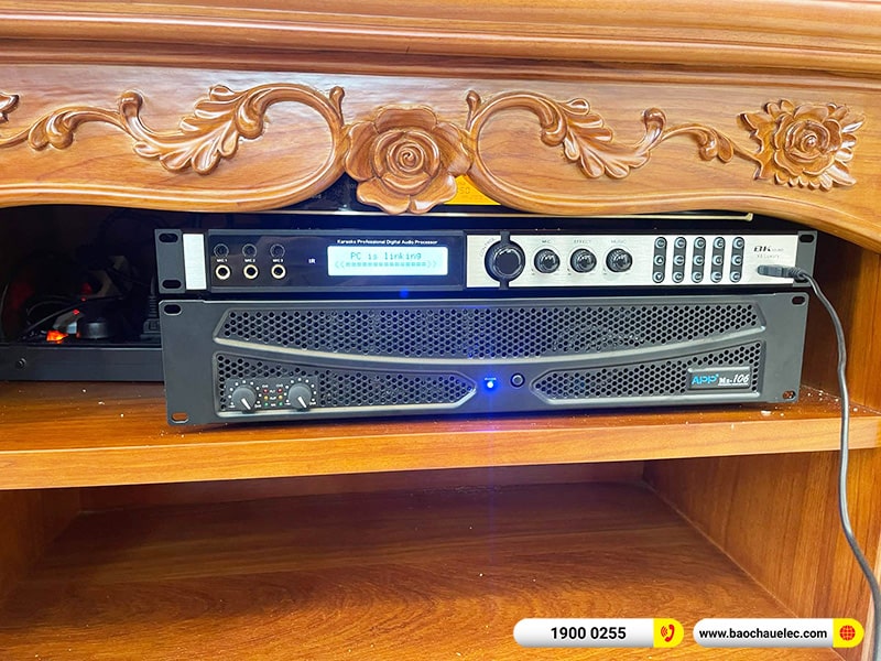 Lắp đặt dàn karaoke trị giá gần 50 triệu cho cô Đủ tại Hưng Yên (Domus DP6150, APP MZ106, X6 Luxury, SW815, UGX12 Gold) 