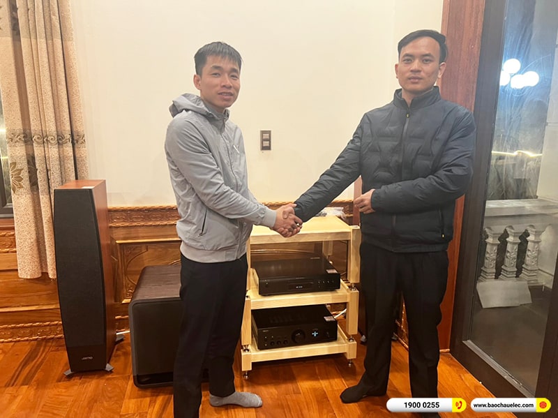 Lắp đặt dàn nghe nhạc trị giá hơn 50 triệu cho anh Sơn tại Hưng Yên (Jamo C95II, PMA-900HNE, DCD-600NE, Polk Audio HTS12) 