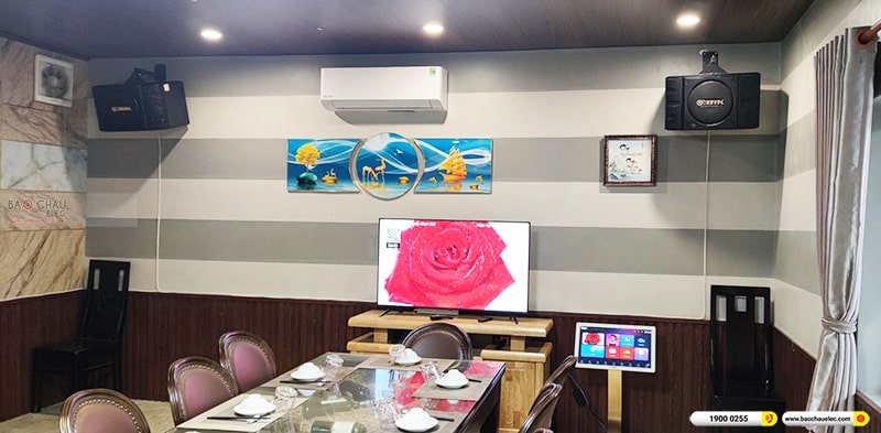 Lắp đặt dàn âm thanh nhà hàng Tấm Cám tại Long An (BIK BS-999X, BKSound DKA 8500, VietK 4K Plus 4TB, Màn 22inch)