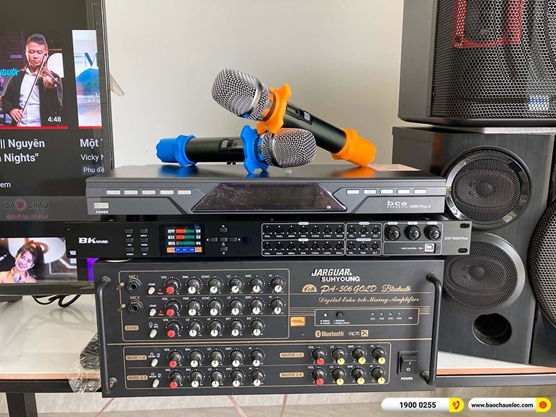 Lắp đặt dàn karaoke trị giá khoảng 14 triệu cho anh Nhiêu tại Long An (BIK BJ-S886II, BKSound DSP-9000 Plus, BCE U900 Plus X) 
