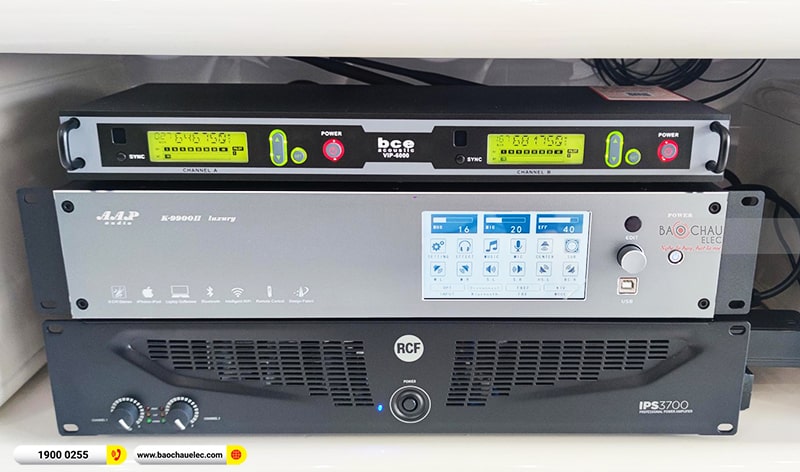 Lắp đặt dàn karaoke trị giá hơn 100 triệu cho cô Thủy tại Long An (RCF CMAX 4112, RCF IPS 3700, K9900II Luxury, BCE VIP6000)