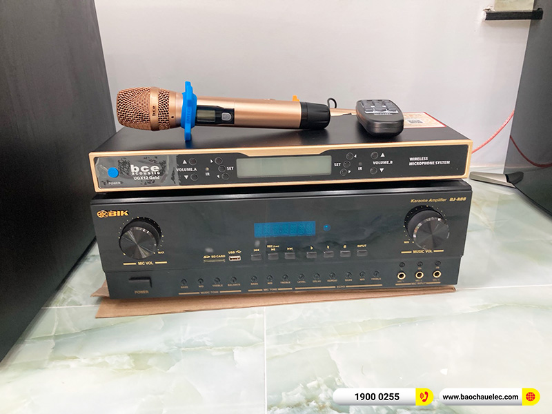 Lắp đặt d&agrave;n nghe nhạc, karaoke trị gi&aacute; hơn 30 triệu cho anh Vũ tại Long An (Yamaha NS-777, BIK BJ-A88, R101SW, UGX12 Gold) 