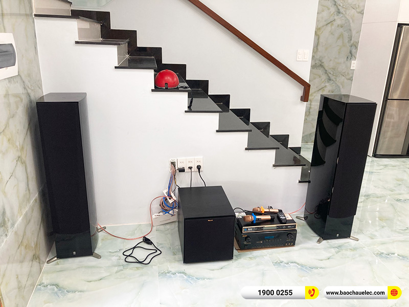 Lắp đặt d&agrave;n nghe nhạc, karaoke trị gi&aacute; hơn 30 triệu cho anh Vũ tại Long An (Yamaha NS-777, BIK BJ-A88, R101SW, UGX12 Gold) 