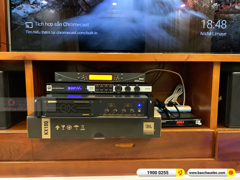 Lắp đặt, nâng cấp combo cục đẩy – vang số cho anh Cẩn tại Long An (BIK VM840A, JBL KX180A)