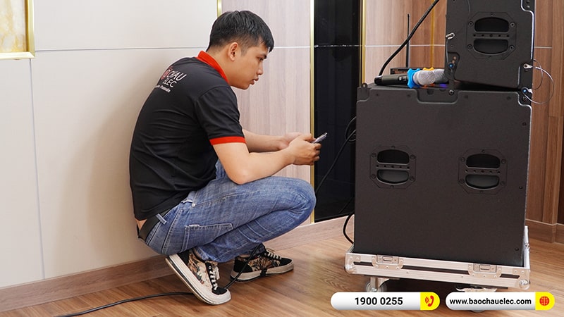 Lắp đặt dàn Line Array trị giá hơn 60 triệu cho anh Đức tại Nam Định (Temeisheng LT-15, BIK BJ-U100)