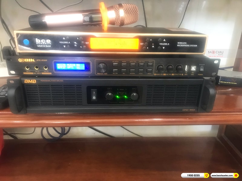 Lắp đặt dàn karaoke trị giá hơn 40 triệu cho anh Hảo tại Nam Định (BIK BSP 412II, VM620A, BPR-8500, NS-SW300, BCE UGX12 Gold) 