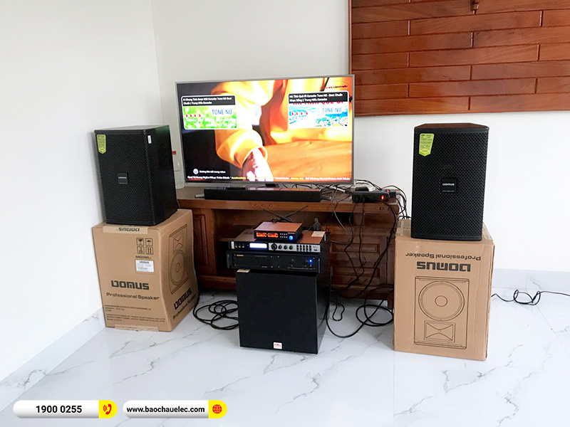 Lắp đặt dàn karaoke Domus hơn 28tr cho anh Hưng tại Nam Định (Domus DP6100 Max, VM420A, X6 Luxury, SW312B, BJ-U100) 