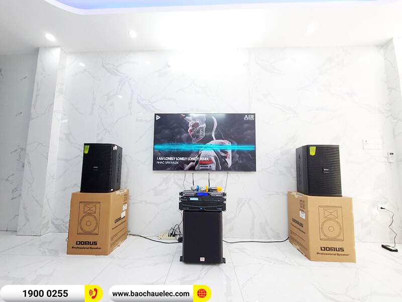 Lắp đặt dàn karaoke trị giá hơn 30 triệu cho anh Nhật ở Hà Nội (Domus DP6120 Max, APP Mz-66, BKSound X5 Plus, SW612-C, BCE U900 Plus X)