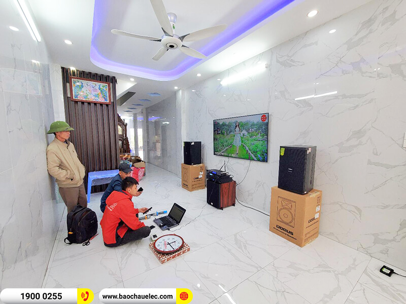 Lắp đặt dàn karaoke trị giá hơn 30 triệu cho anh Nhật ở Hà Nội (Domus DP6120 Max, APP Mz-66, BKSound X5 Plus, SW612-C, BCE U900 Plus X)