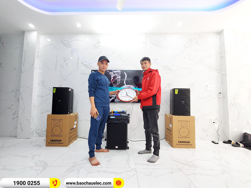 Lắp đặt dàn karaoke trị giá hơn 30 triệu cho anh Nhật ở Hà Nội (Domus DP6120 Max, APP Mz-66, BKSound X5 Plus, SW612-C, BCE U900 Plus X)