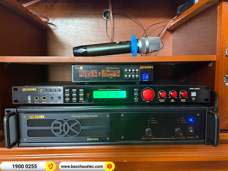 Lắp đặt dàn karaoke trị giá gần 30 triệu đồng cho anh Thà ở Đồng Nai (BIK BSP 410II, BIK VM 420A, BIK BPR-5600, BIK BJ-U100)