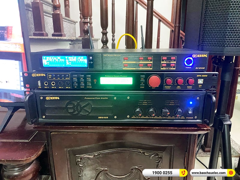 Lắp đặt dàn karaoke BIK hơn 48tr cho anh Thành tại Nam Định (BIK BSP 412II, VM640A, BPR-5600, W66 Plus, BJ-U550)