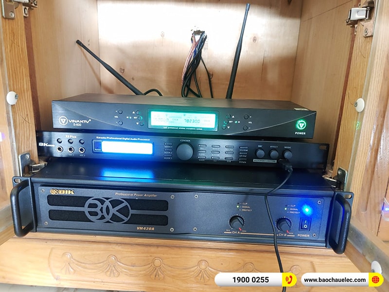 Lắp đặt dàn karaoke trị giá khoảng 30 triệu cho anh Thuận tại Nam Định (Denon R-310, BIK VM420A, BKSound X5 Plus, SW312B) 