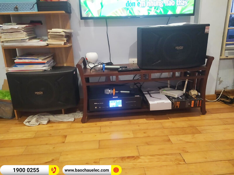 Lắp đặt dàn karaoke trị giá khoảng 15 triệu cho chị Chinh ở Hà Nội (Denon DP-C10, BKSound DKA 6500)