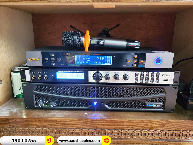 Lắp đặt dàn karaoke trị giá gần 40 triệu cho chú Hưng ở Hà Nội (Denon DP-R312, APP MZ-66, BKSound X6 Luxury, SW612-C, BJ-U500)