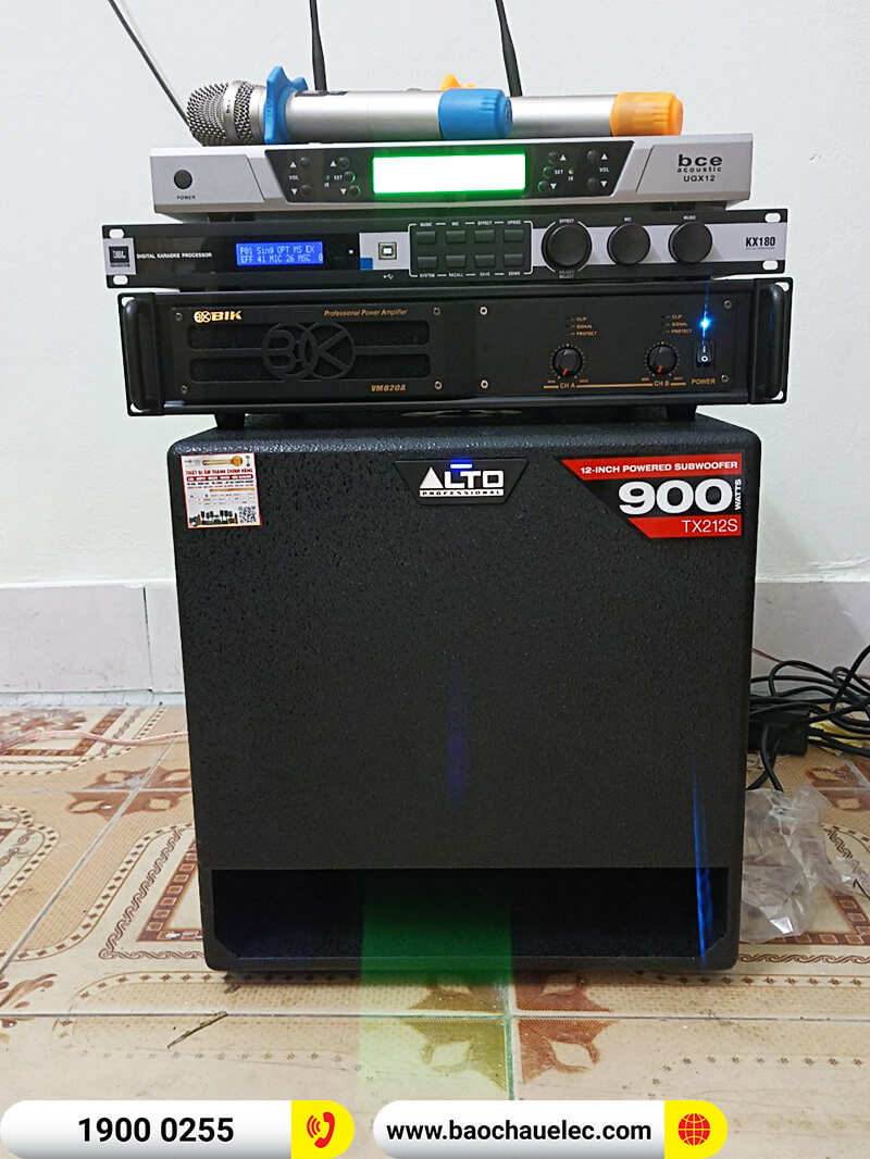 Lắp đặt dàn karaoke dàn karaoke khoảng 50 triệu cho chú Toàn ở Bắc Ninh (BMB CSD 2000SE, BIK VM 820A, JBL KX180A, Alto TX212S, BCE UGX12)