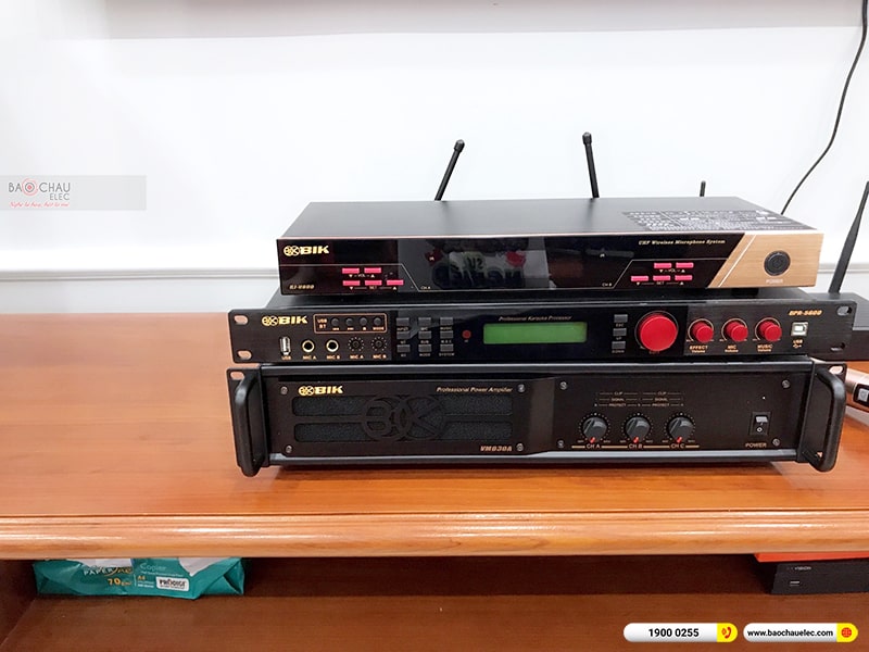 Lắp đặt dàn karaoke trị giá hơn 40 triệu cho công ty TNHH Tràng An tại Hà Nam (BIK BSP 412II, VM630A, BPR-5600, BJ-W66 Plus, BJ-U600) 