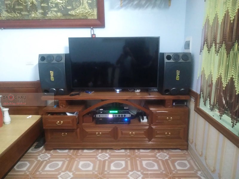 Lắp đặt dàn karaoke gia đình anh Hiện tại Nam Định (BMB 2000SE, VM620A, KX6, U900 PlusX, Pro 565M)