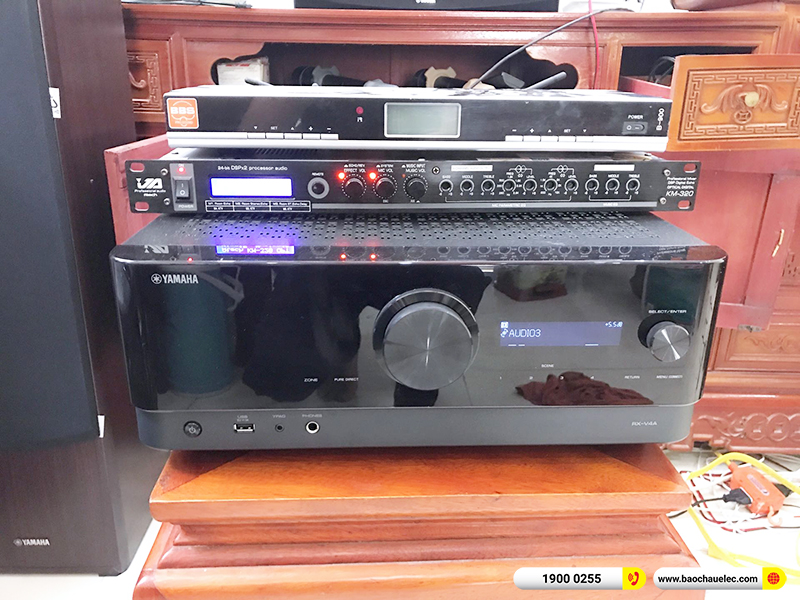Lắp đặt dàn nghe nhạc, xem phim trị giá hơn 20 triệu cho anh Khánh tại Ninh Bình (Yamaha NS-F51, Yamaha NS-P51, Yamaha SW100, Yamaha RX-V4A) 
