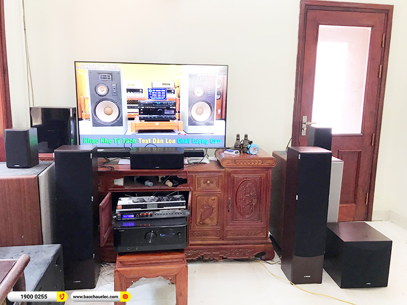 Lắp đặt dàn nghe nhạc, xem phim trị giá hơn 20 triệu cho anh Khánh tại Ninh Bình (Yamaha NS-F51, Yamaha NS-P51, Yamaha SW100, Yamaha RX-V4A) 