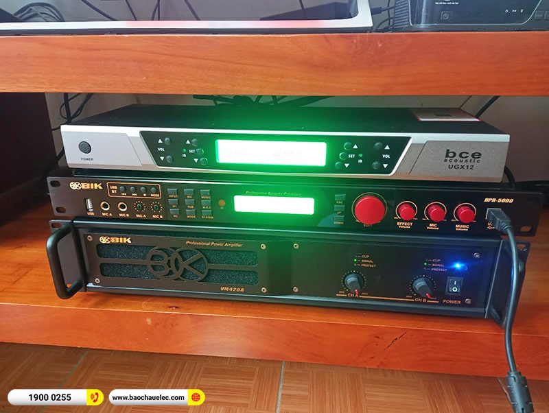 Lắp đặt dàn karaoke trị giá hơn 30 triệu cho anh Nhất tại Phú Thọ (Domus DP6100, VM420A, BPR-8500, SW512B, BIK BJ-U500) 