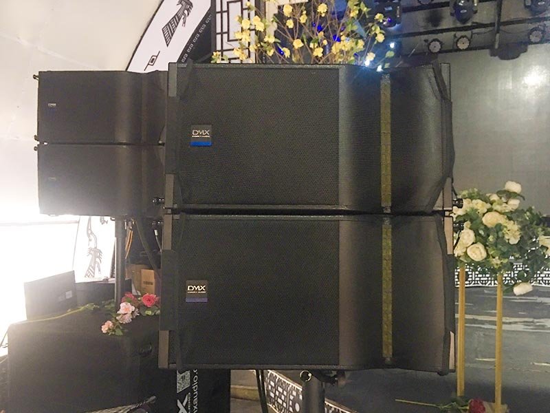 Lắp đặt d&agrave;n &acirc;m thanh Line Array DMX cho nh&agrave; h&agrave;ng S&ocirc;ng Tr&agrave; tại Th&aacute;i B&igrave;nh