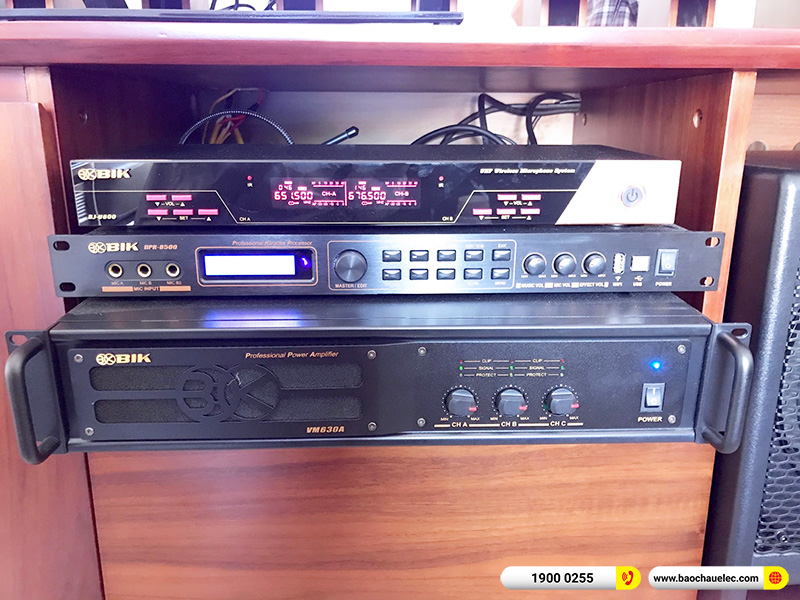 Lắp đặt dàn karaoke BIK 45tr cho chị Linh tại Thái Bình (BIK BSP 412II, VM630A, BPR-8500, BJ-W66 Plus, BJ-U600) 