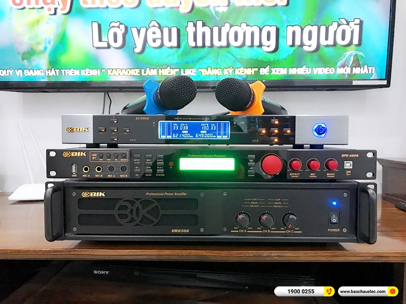 Lắp đặt dàn karaoke trị giá gần 40 triệu cho anh Hiếu tại Thái Bình (BIK BSP 412II, BIK VM630A, BPR-5600, BIK BJ-U500)