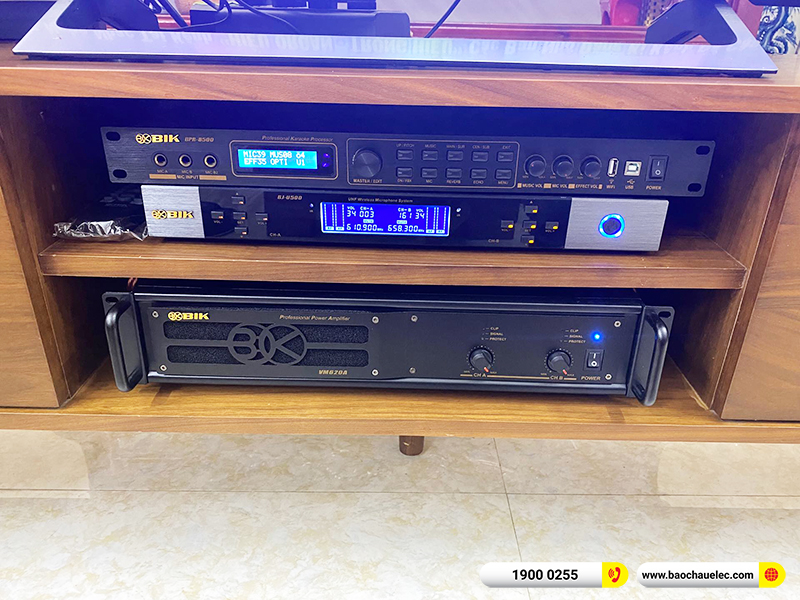 Lắp đặt dàn karaoke trị giá khoảng 40 triệu cho anh Tuyến tại Thái Bình (BIK BSP 412II, VM620A. BPR-8500, SW612, BJ-U500) 