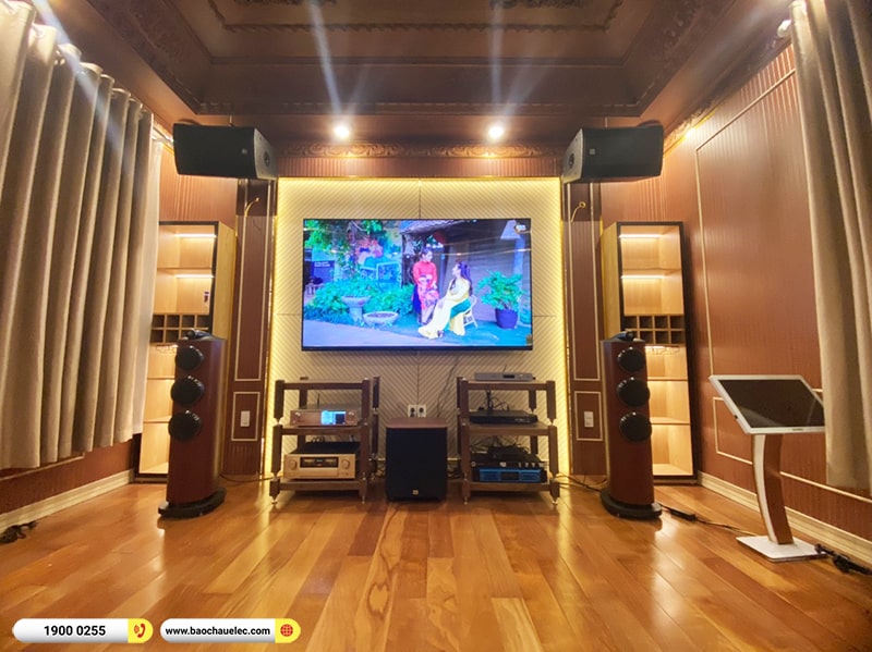 Thi công nội thất và đặt hệ thống karaoke, nghe nhạc trị giá hơn 700 triệu cho khách hàng tại Thái Binh (BW 803 D4, Accuphase E380, Audio X45, RCF 4112, MC2 E25,…) 