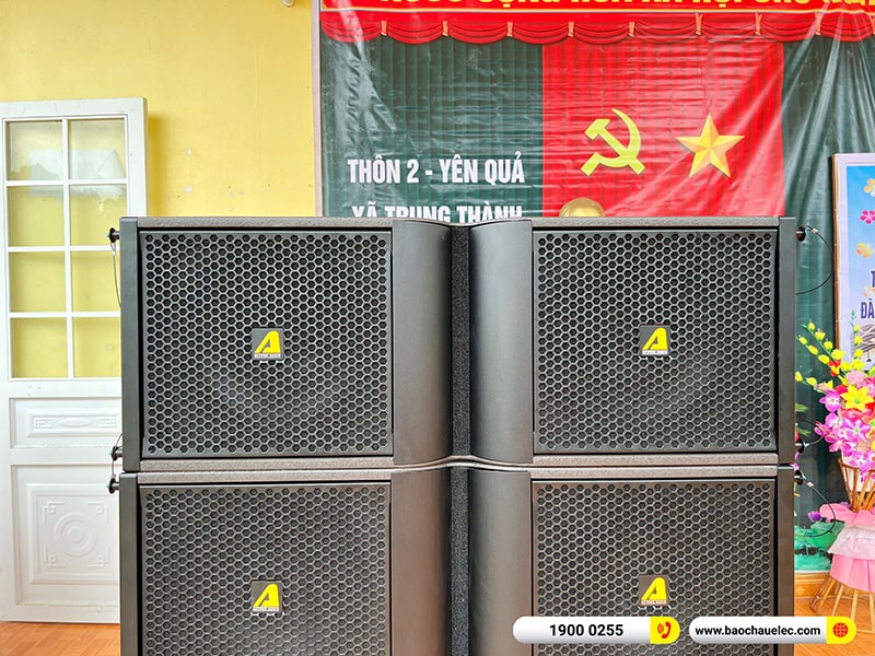 Lắp đặt d&agrave;n Line Array Actpro trị gi&aacute; 200 triệu cho anh Tươi tại Thanh H&oacute;a (Actpro KR210, Actpro KR28, FP10000Q, FP14000, MG12XU,&hellip;)