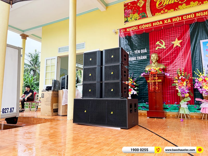 Lắp đặt d&agrave;n Line Array Actpro trị gi&aacute; 200 triệu cho anh Tươi tại Thanh H&oacute;a (Actpro KR210, Actpro KR28, FP10000Q, FP14000, MG12XU,&hellip;)