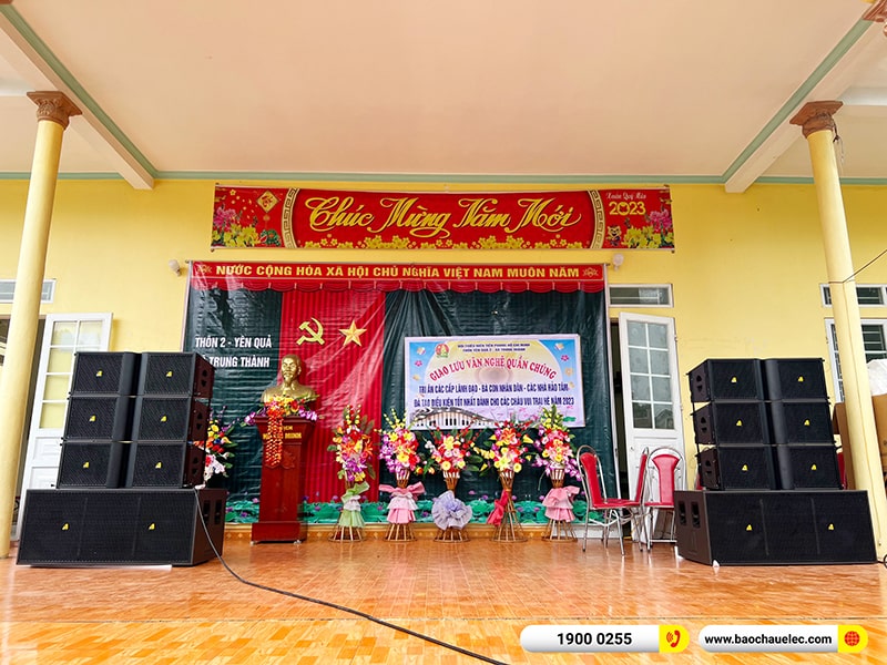 Lắp đặt d&agrave;n Line Array Actpro trị gi&aacute; 200 triệu cho anh Tươi tại Thanh H&oacute;a (Actpro KR210, Actpro KR28, FP10000Q, FP14000, MG12XU,&hellip;)