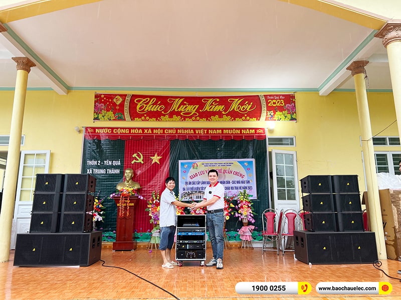 Lắp đặt d&agrave;n Line Array Actpro trị gi&aacute; 200 triệu cho anh Tươi tại Thanh H&oacute;a (Actpro KR210, Actpro KR28, FP10000Q, FP14000, MG12XU,&hellip;)