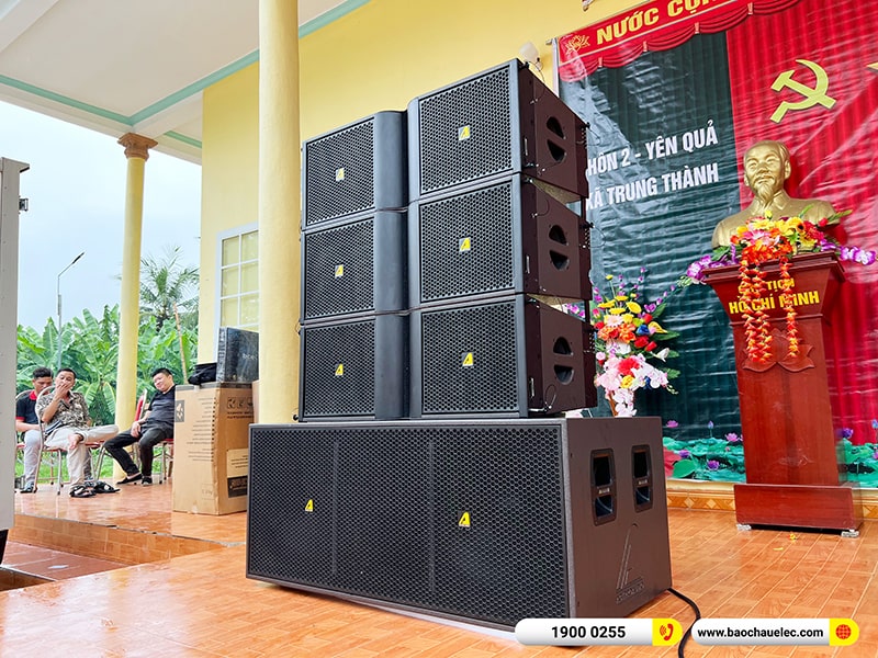 Lắp đặt d&agrave;n Line Array Actpro trị gi&aacute; 200 triệu cho anh Tươi tại Thanh H&oacute;a (Actpro KR210, Actpro KR28, FP10000Q, FP14000, MG12XU,&hellip;)