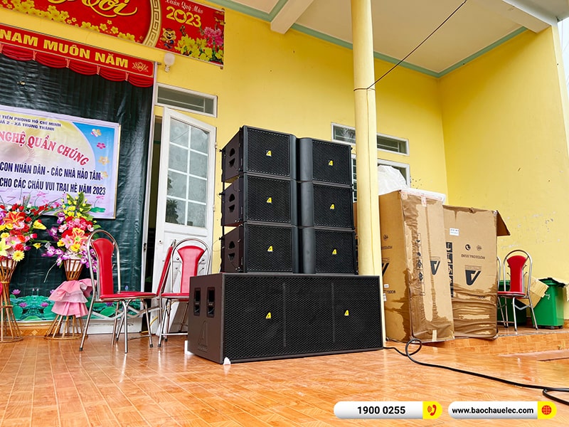 Lắp đặt d&agrave;n Line Array Actpro trị gi&aacute; 200 triệu cho anh Tươi tại Thanh H&oacute;a (Actpro KR210, Actpro KR28, FP10000Q, FP14000, MG12XU,&hellip;)