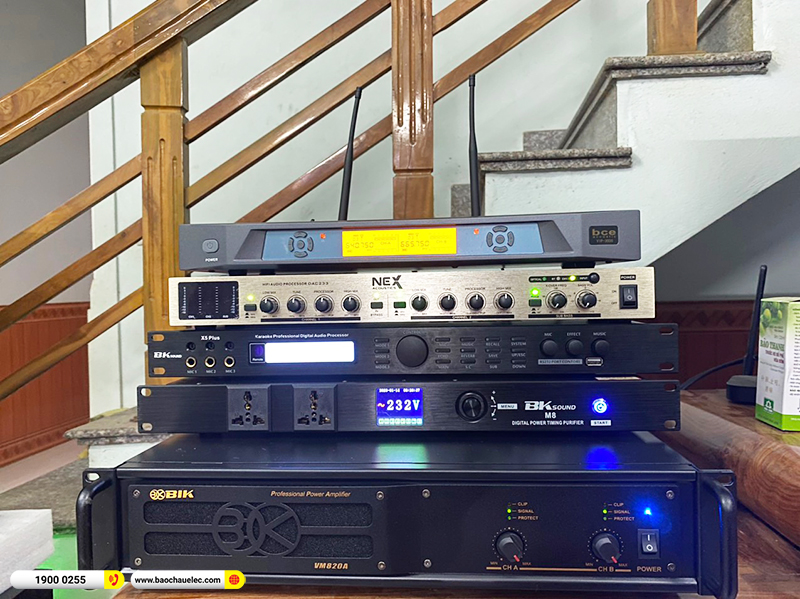 Lắp đặt dàn karaoke trị giá hơn 40 triệu cho anh Bình tại Thanh Hóa (BIK BSP 412II, VM820A, X5 Plus, SW715, VIP3000, BKSound M8,…)