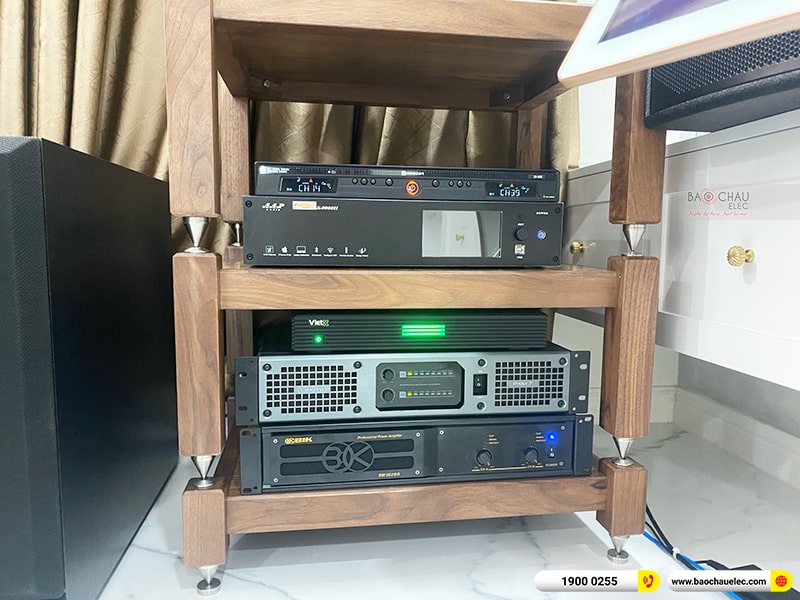 Lắp đặt d&agrave;n karaoke trị gi&aacute; hơn 100 triệu cho anh Duy tại TPHCM (RCF EMAX 3112 MK2, VM1020A, AAP K9900II, SPL-150, 4K Plus 4TB, M&agrave;n 22inch) 