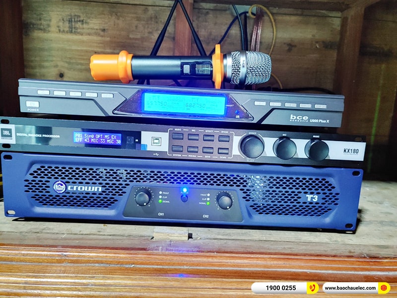 Lắp đặt dàn karaoke trị giá hơn 40 triệu cho anh Sự tại Thanh Hóa (JBL Pasion 12, Crown T3, KX180A, SW512C, U900 Plus X) 