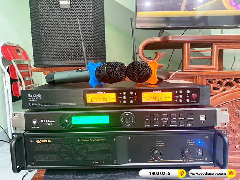 Lắp đặt d&agrave;n karaoke BIK 40tr cho anh Tr&igrave;nh tại Thanh H&oacute;a (BIK BSP 412II, VM820A, KP500, BJ-W25AV, U900 Plus Ver 2)