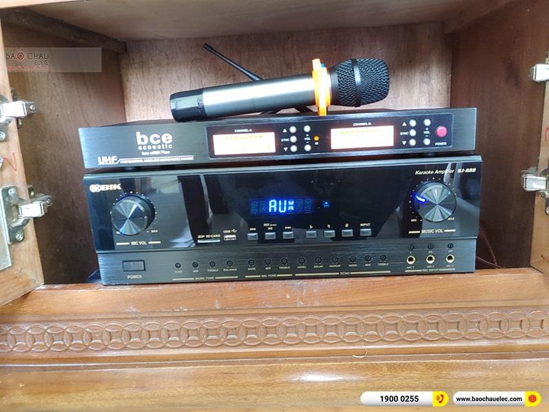 Lắp đặt dàn karaoke trị giá khoảng 20 triệu cho chị Hải tại Thanh Hóa (BIK BJ-S668, BIK BJ-A88, BKSound SW512B, BCE U900 Plus X) 