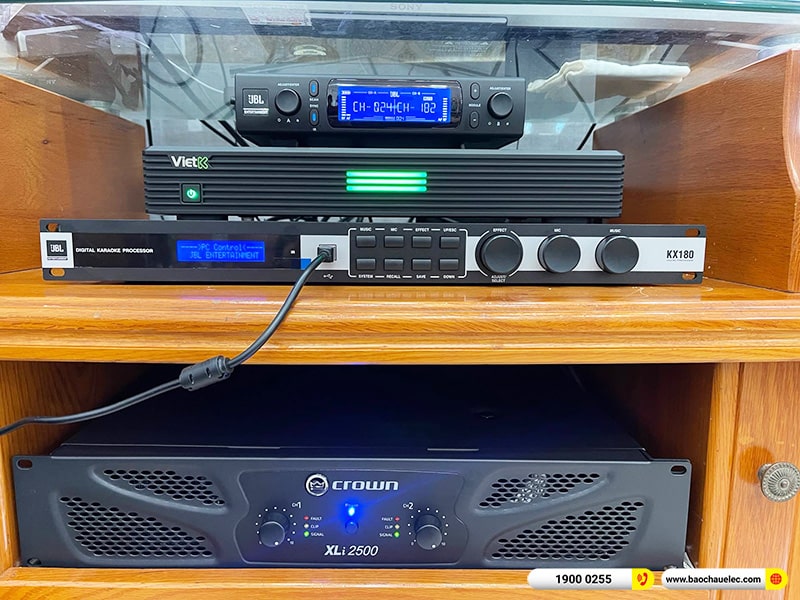 Lắp đặt dàn karaoke RCF 102tr cho anh Luân tại Vĩnh Long (RCF CMAX 4110, Crown Xli2500, KX180A, TS315S, JBL VM300) 