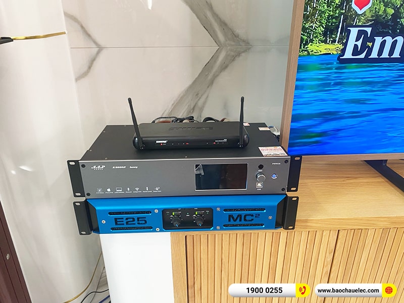 Lắp đặt dàn karaoke trị giá gần 150 triệu cho anh Liên tại Vũng Tàu (RCF C3110-126, MC2 Audio E25, K9900II Luxury, A120P, Shure AVX288A/PG58) 
