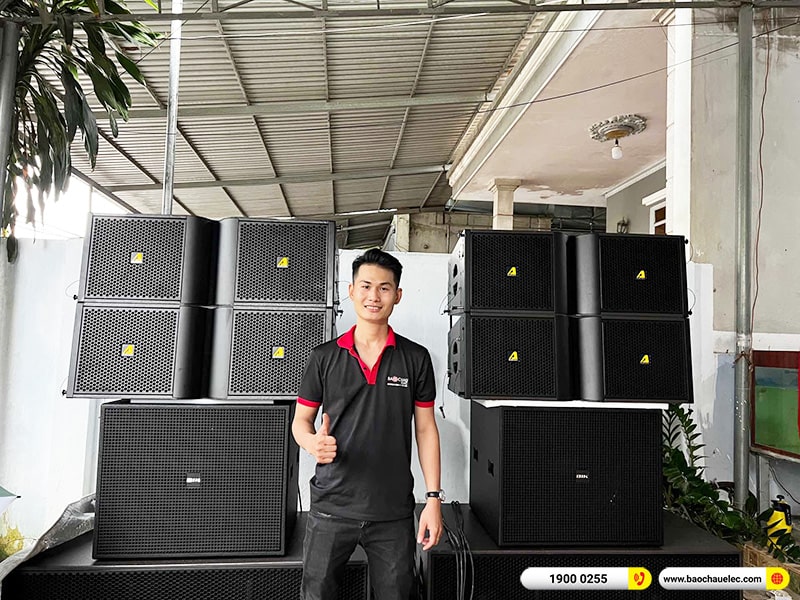Lắp đặt dàn Line Array Actpro khoảng 160tr cho anh Ngân tại Vũng Tàu (Actpro KR212, Actpro KR28, DQ4.13, DSP48, VIP6000,…) 