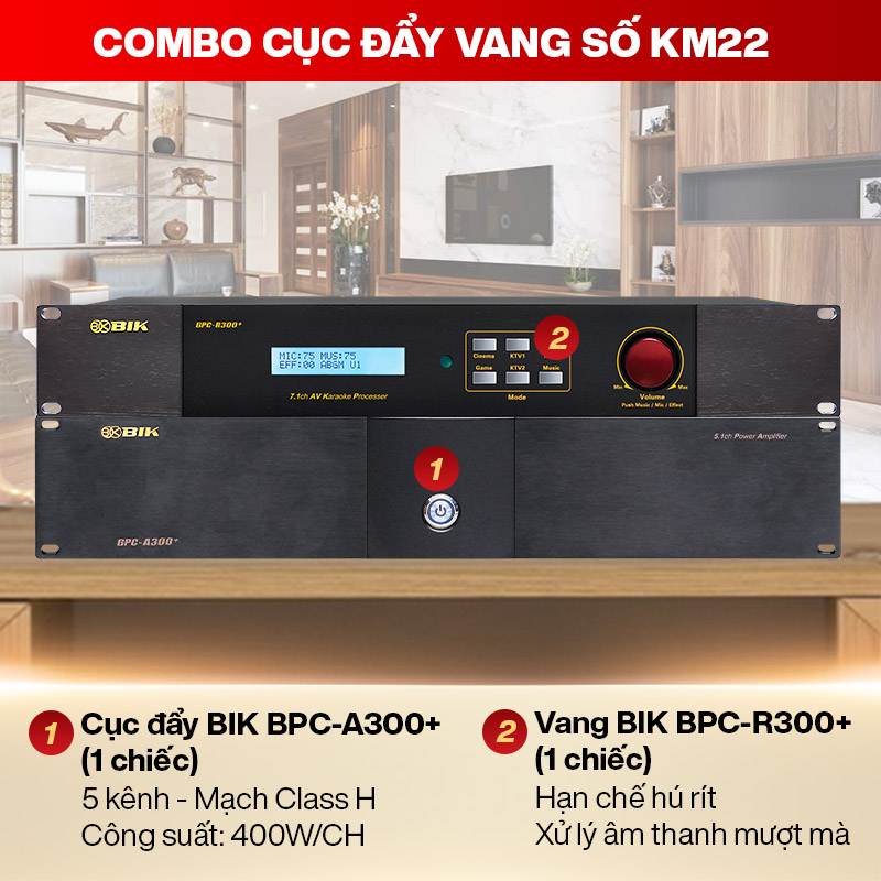 Combo KM22 (BIK BPC-A300+ + BIK BPC-R300+)