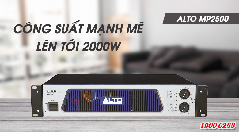 Cục đẩy Alto MP 2500 khả năng khuếch đại &acirc;m thanh mạnh mẽ