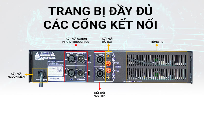 Cục đẩy c&ocirc;ng suất BIK BPA-8200 (2 k&ecirc;nh - Japan)