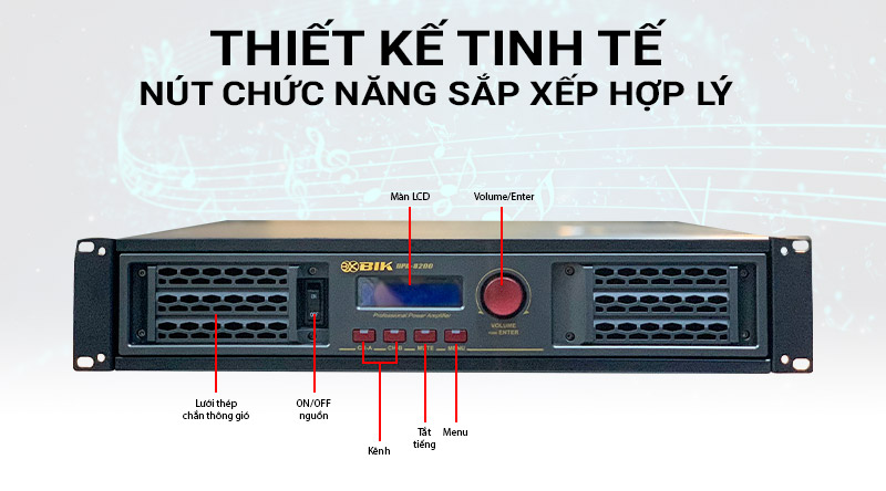 Cục đẩy c&ocirc;ng suất BIK BPA-8200 (2 k&ecirc;nh - Japan)