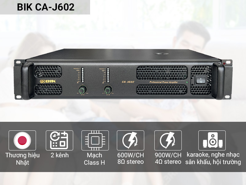 Cục đẩy c&ocirc;ng suất 2 k&ecirc;nh BIK CA-J602